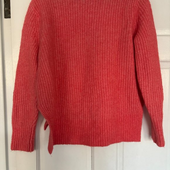 REISS Emma Waffle Knit Coral Jumper Sweater (Medium) - Picture 7 of 10